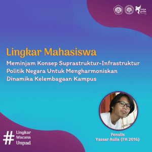 Read more about the article Meminjam Konsep Suprastruktur-Infrastruktur Politik Negara untuk Mengharmoniskan Dinamika Kelembagaan Kampus