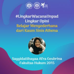 Read more about the article Belajar Menyederhana dari Kaum Sinis Athena