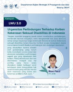 Read more about the article Urgensitas Perlindungan Terhadap Korban Kekerasan Seksual Disabilitas di Indonesia