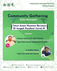 Read more about the article Community Gathering #2: Imun Aman Nyaman Beriman Di Tengah Pandemi Covid-19